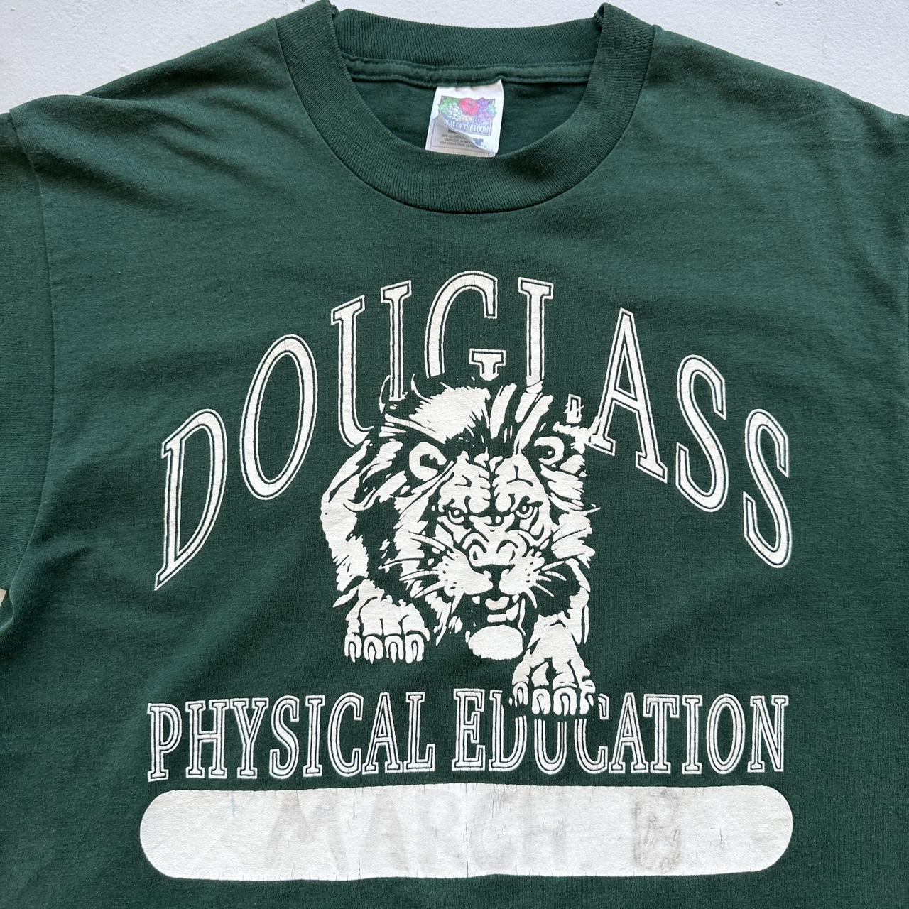 Douglas University Sports Dark Green 90s Vintage T-shirt - Small