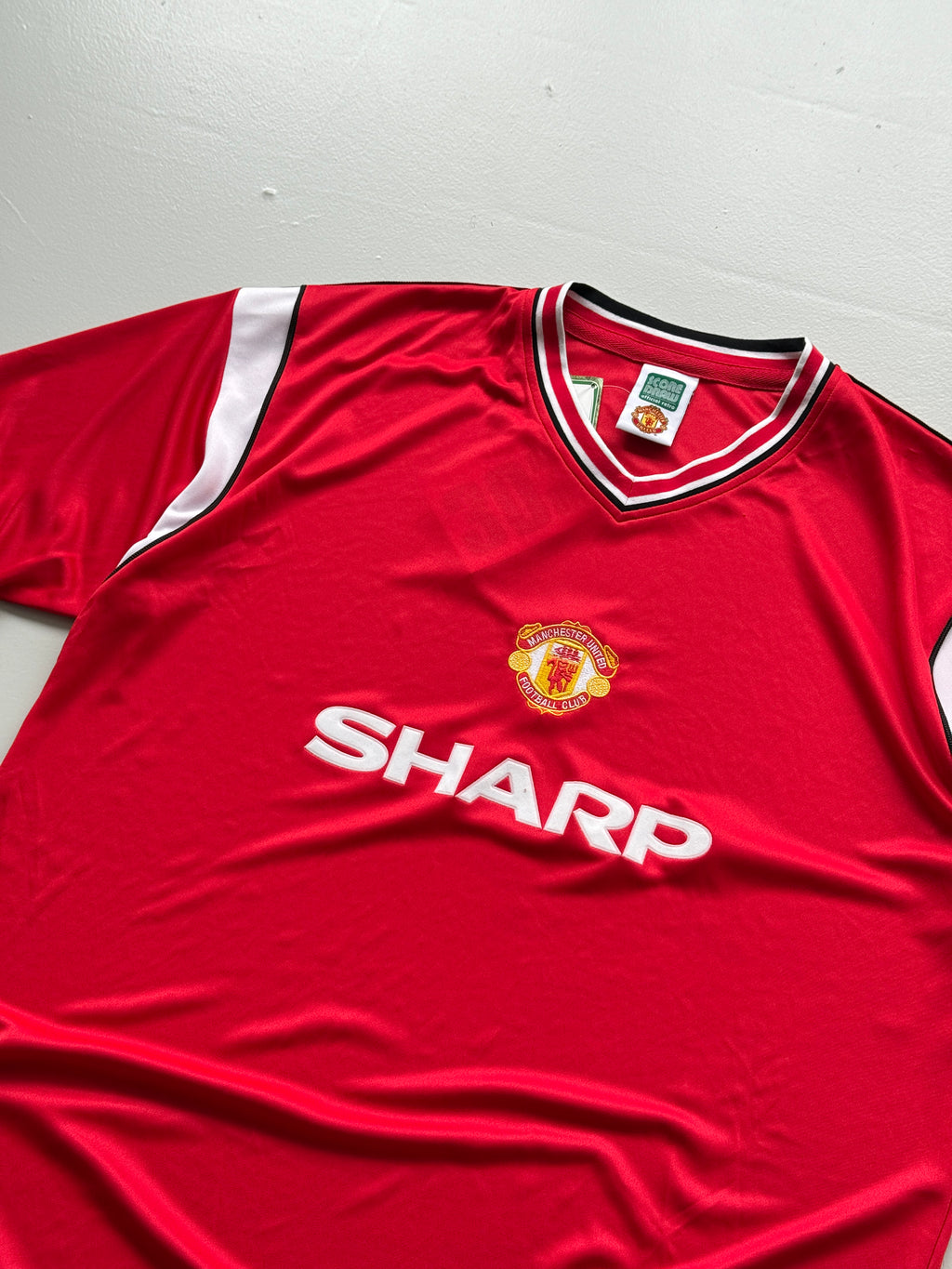 Score Draw Manchester United Sharp Retro Football Shirt - 2XL
