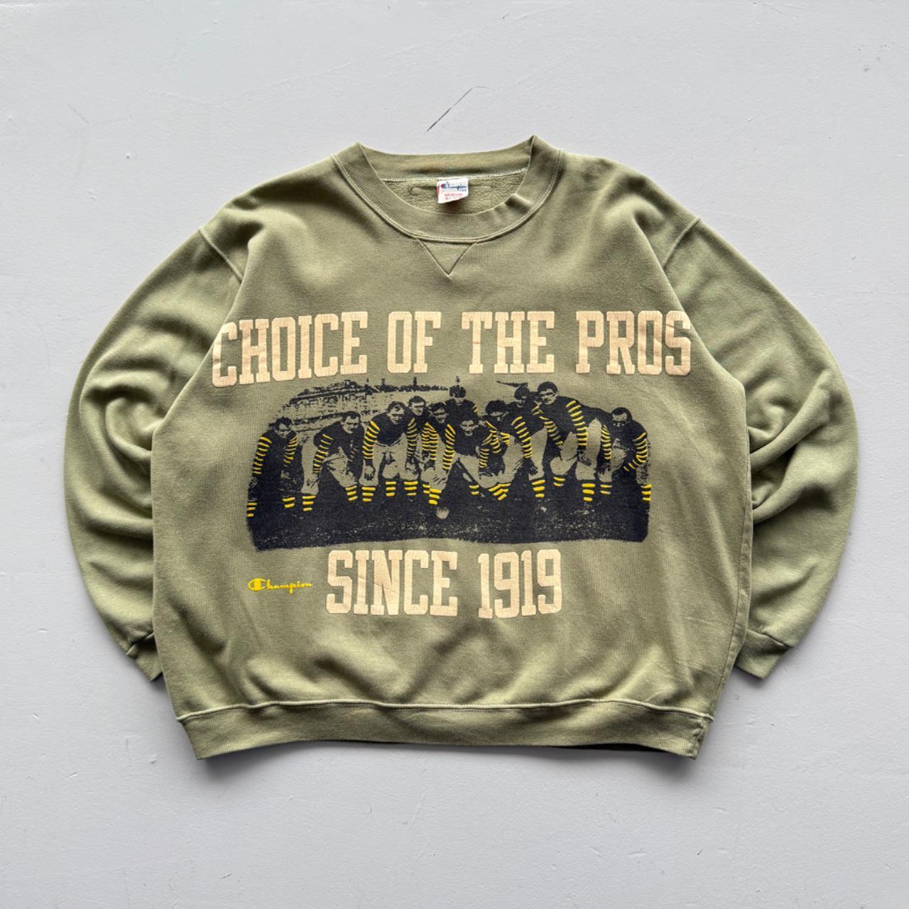 Rare Khaki Green Champion USA Rugby 80’s Vintage Graphic Sweatshirt - Medium