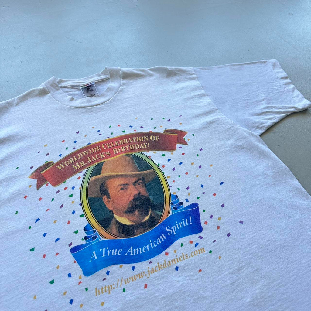 White Jack Daniels 90s Vintage T-shirt - XL