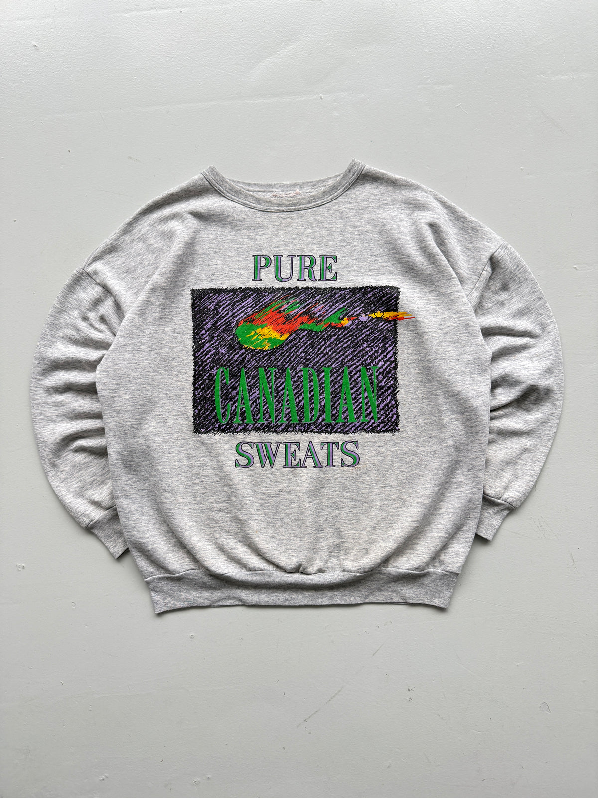 Pure Canadian Sweats 90's Vintage Graphic Sweatshirt - Medium