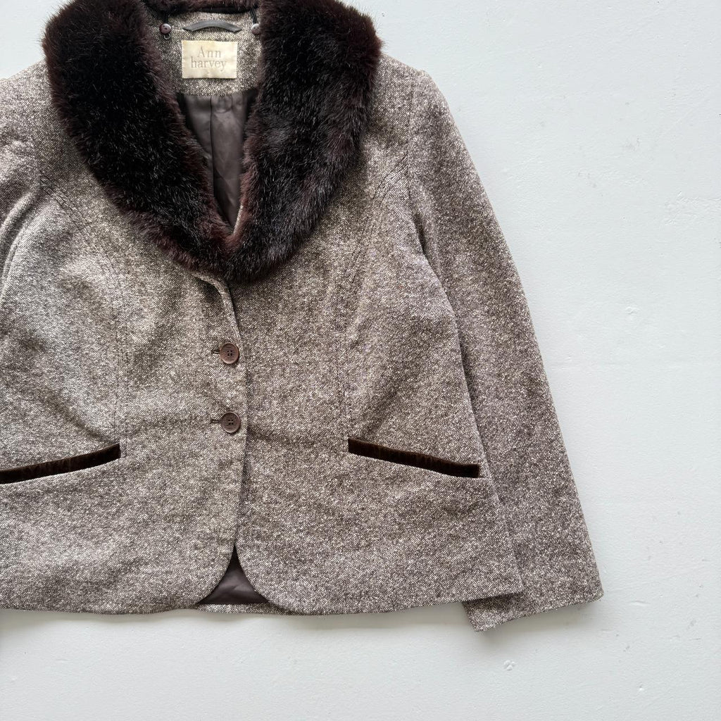 Ann Harvey 80s Vintage Cropped Jacket - Large