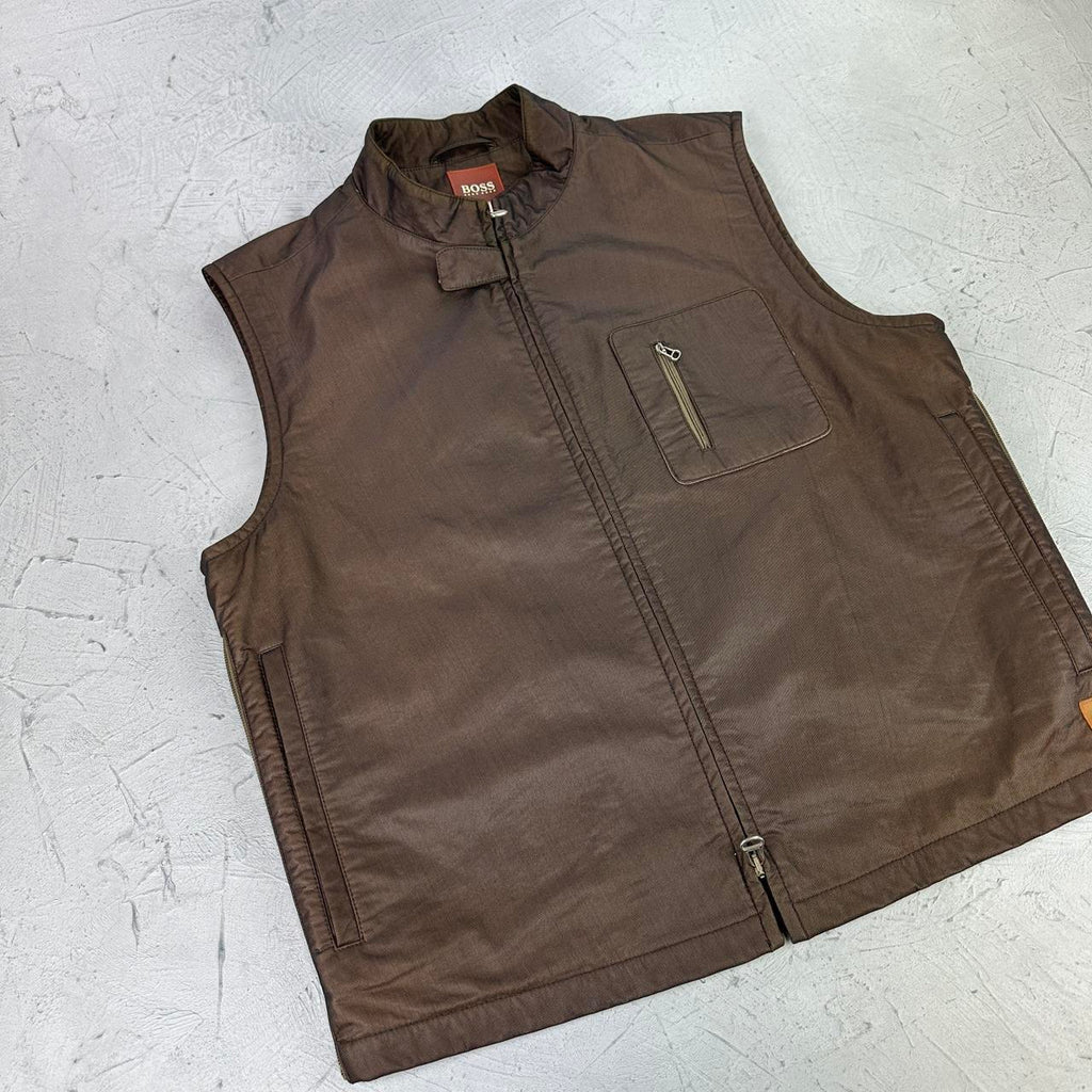 Hugo Boss Brown Utility Vest - Medium