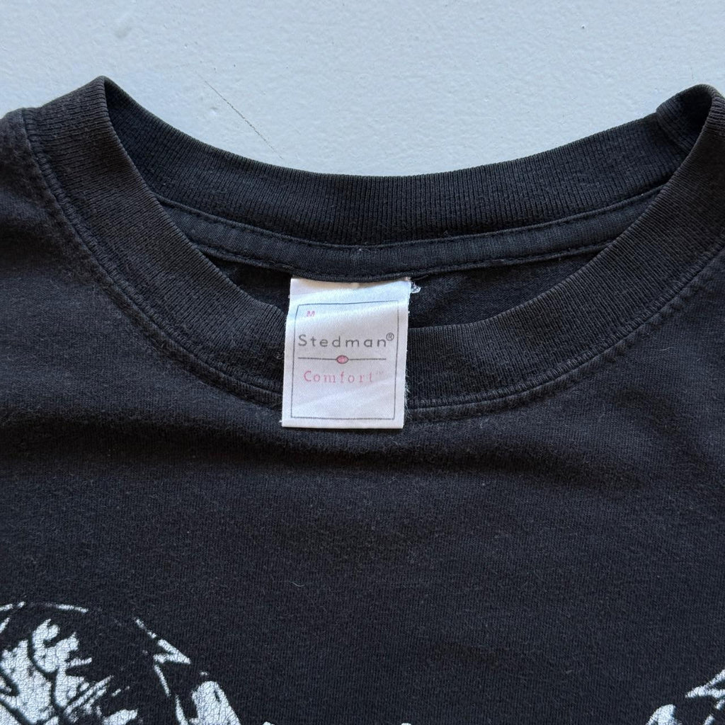 Black Unlight 00s Vintage German Metal Graphic T-Shirt - Medium