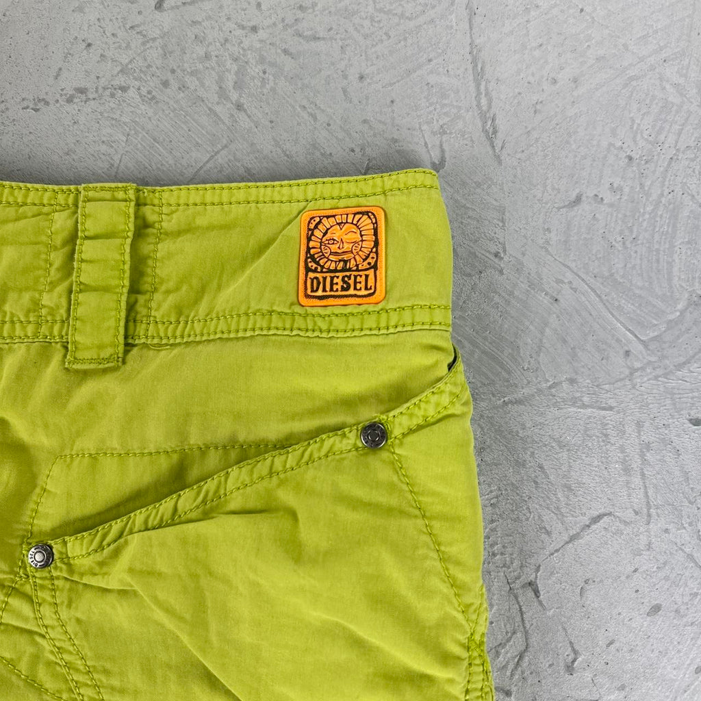 Diesel Lime Green Vintage Y2K Skirt - 26