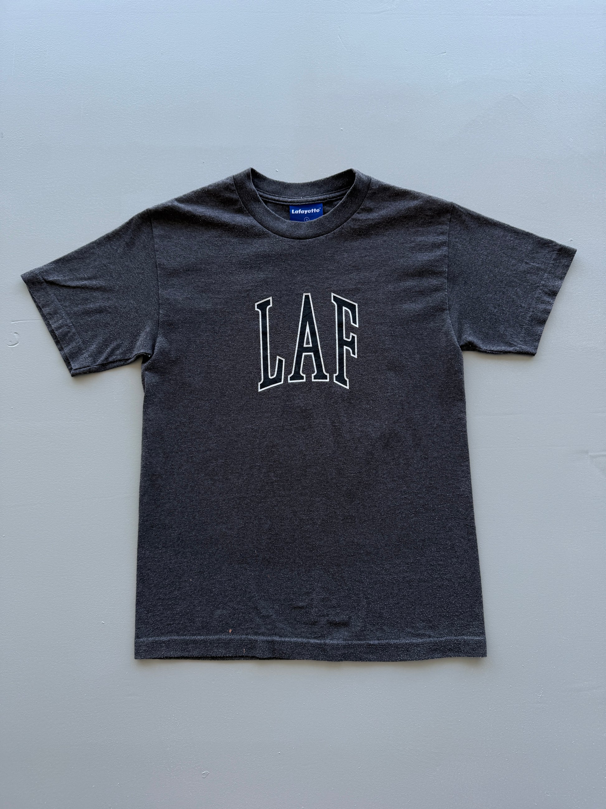 Dark Grey LAF Lafayette Vintage Graphic T-Shirt - Small