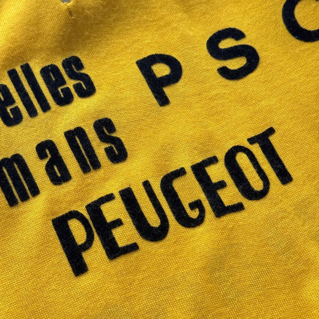 Yellow Peugeot 70’s Vintage Rare Cycling Jersey Quarter Zip - Small
