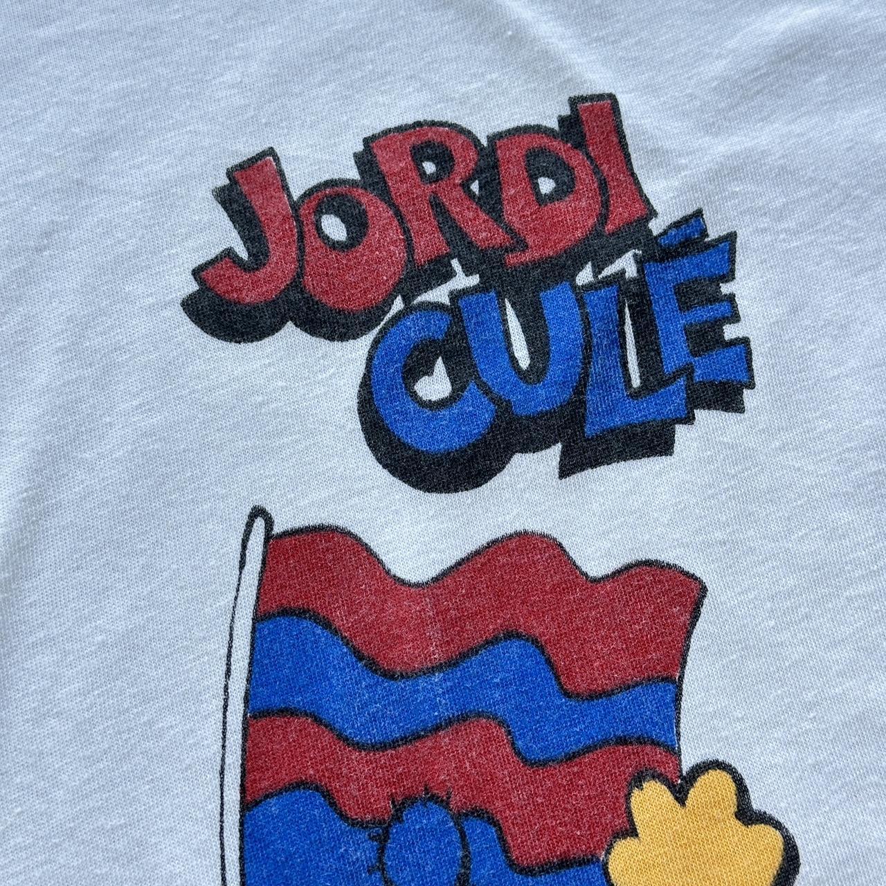 White Jordi Culé Cartoon Vintage 90’s T-shirt - Medium