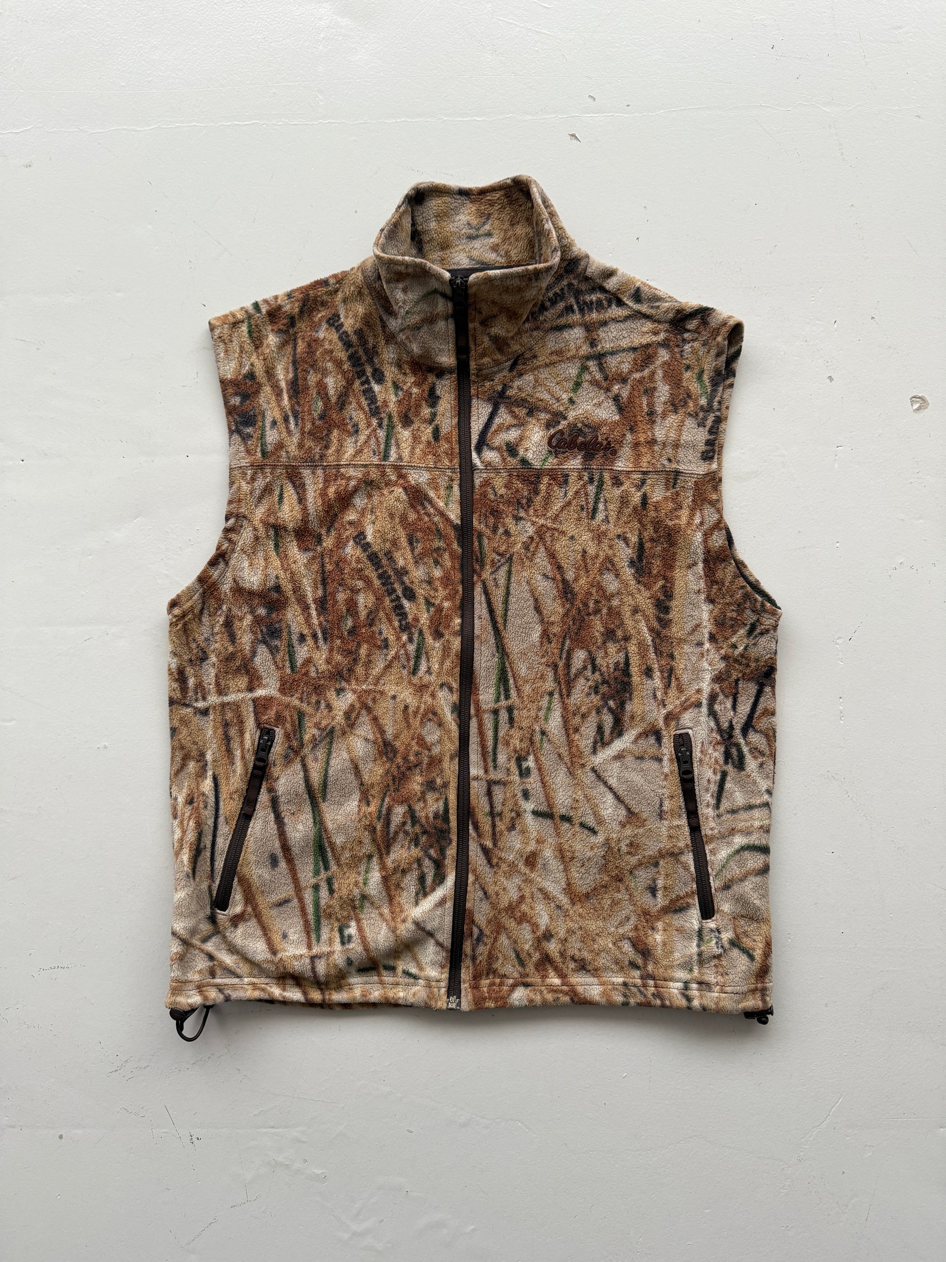 Real Tree Camo Vintage 90's Cabela's Fleece Vest - Medium