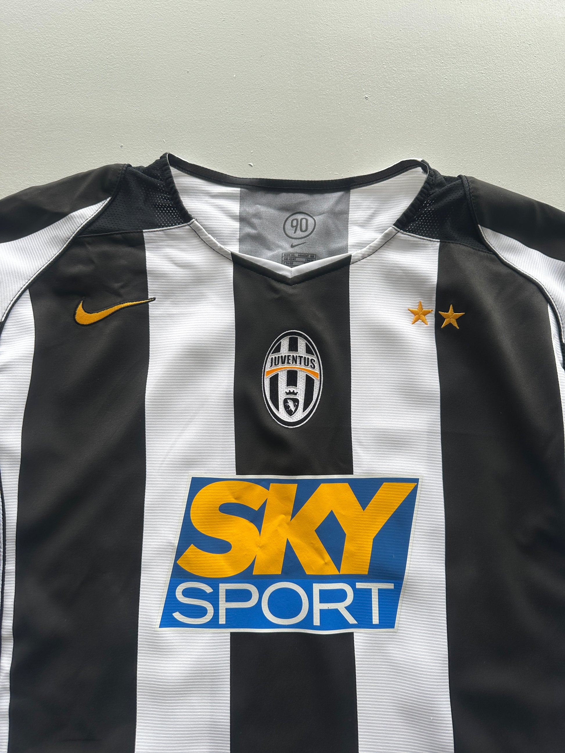 Nike Juventus Sky Sport 2004 Vintage Home Football Shirt - XL