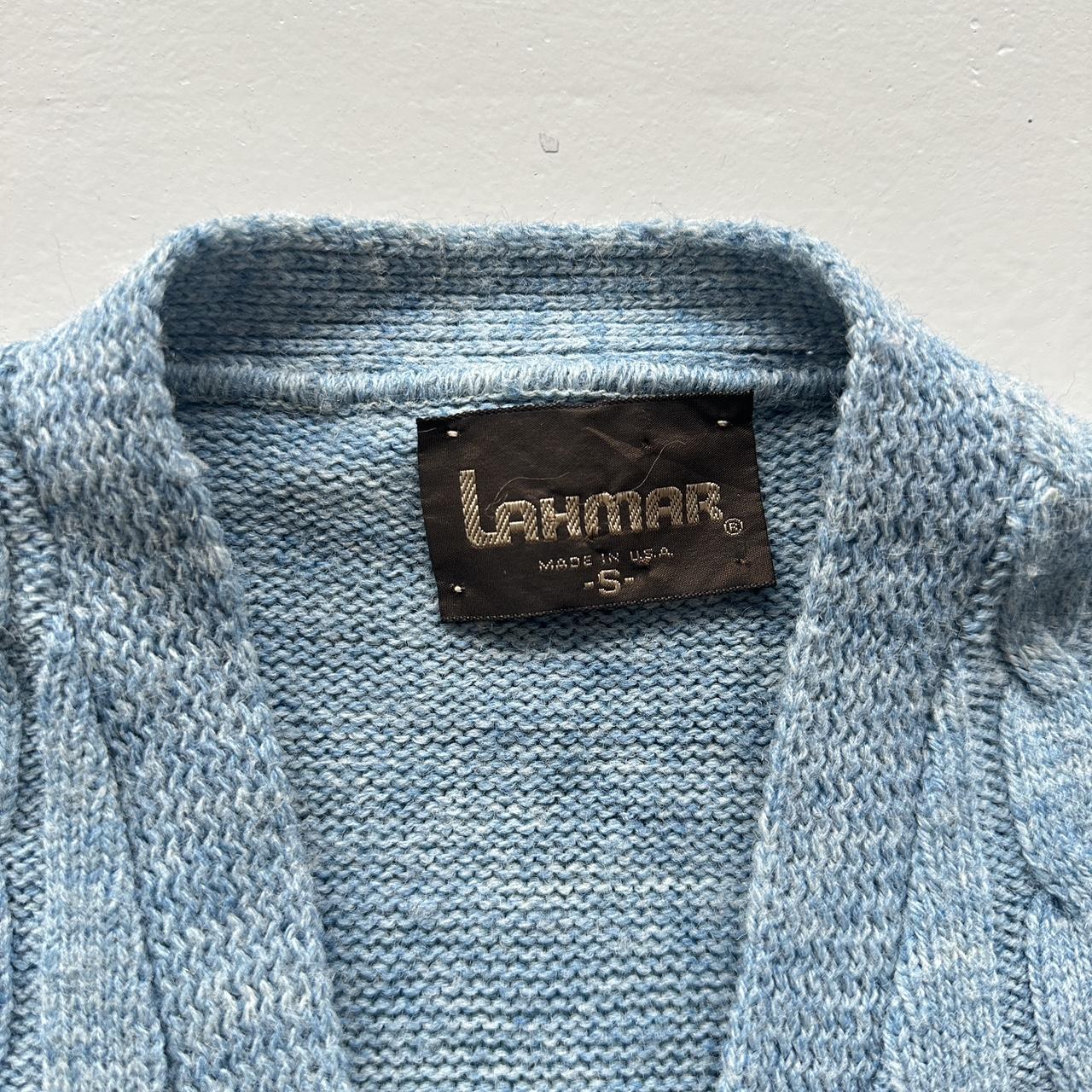 Blue Lahmar 90s Vintage Woollen Sweater Vest - Small