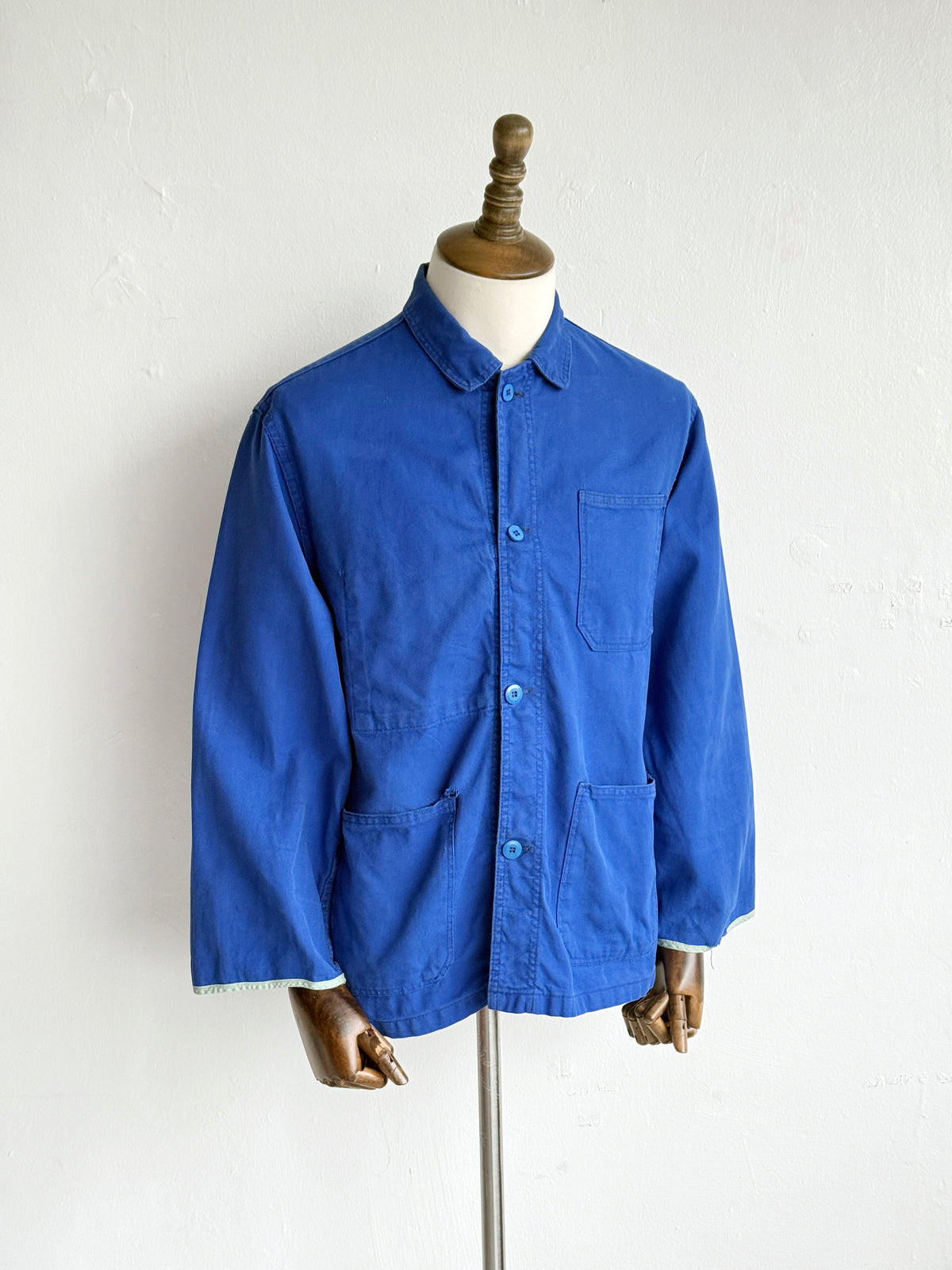 Blue French 1970's Vintage Workwear Chore Jacket CH552