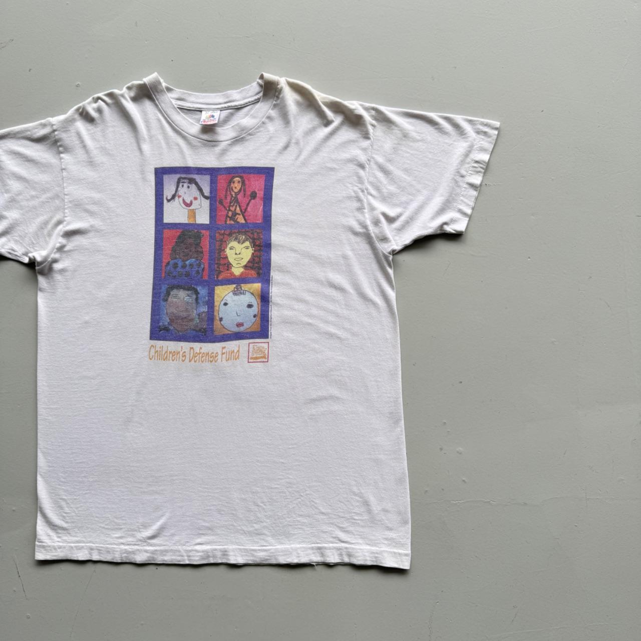 White Chrildrens Defence Fund 90s Vintage Graphic T-Shirt - XL