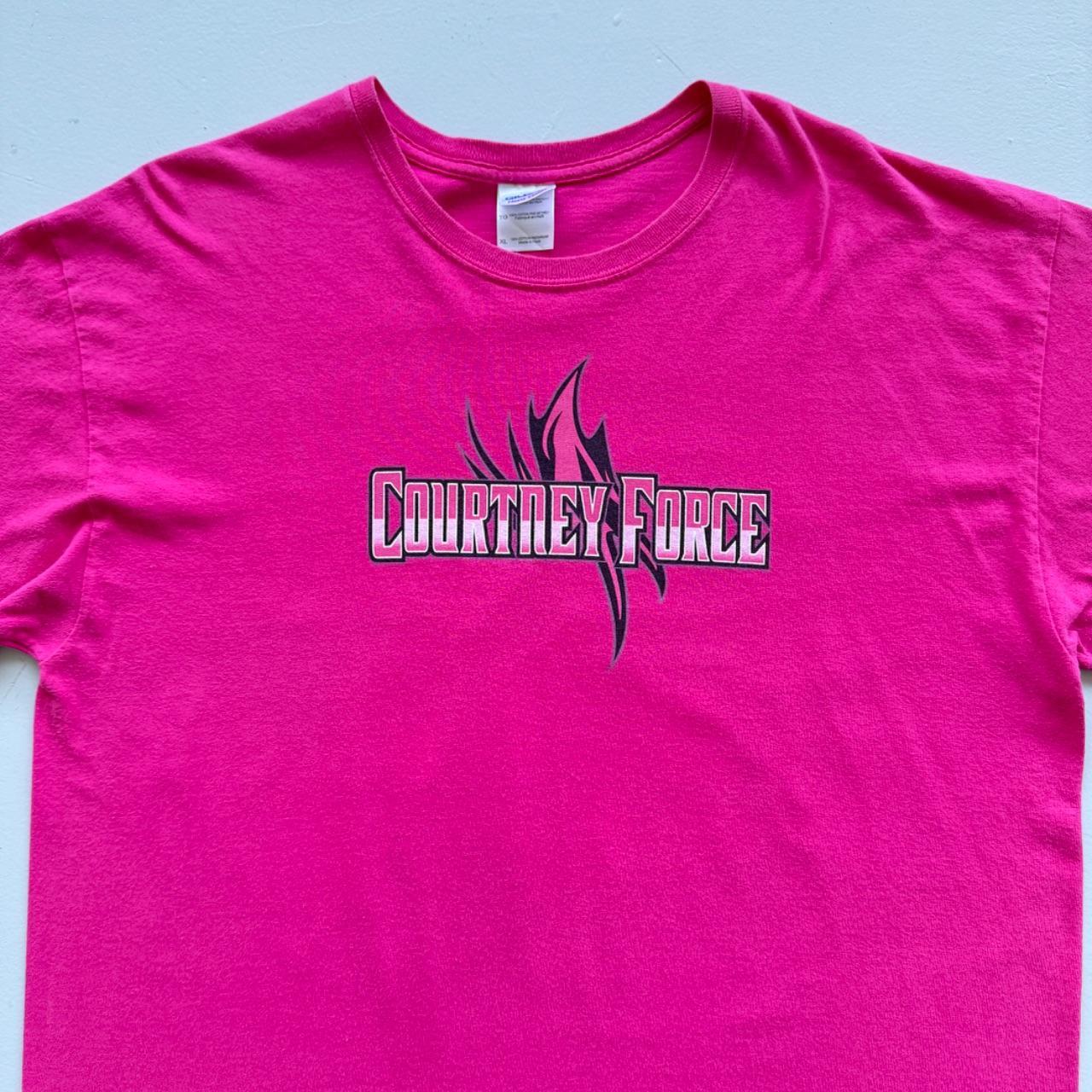 Hot Pink Nascar 00s Vintage Courtney Force Graphic T-shirt - XL