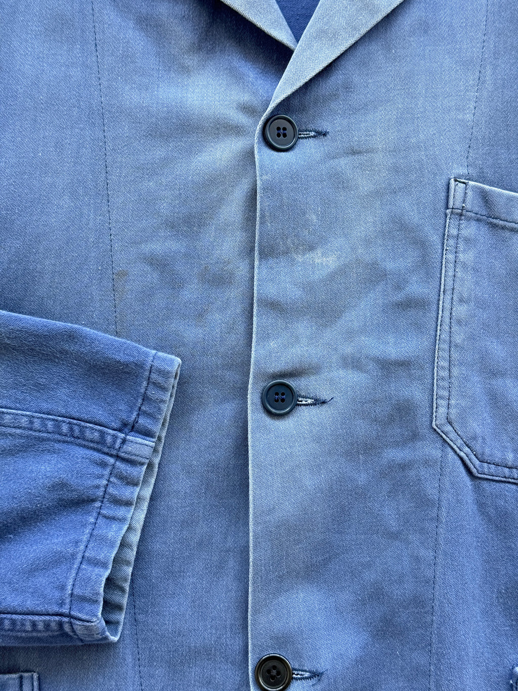 Faded Blue French Vintage Workwear Chore Jacket CH369 - XL