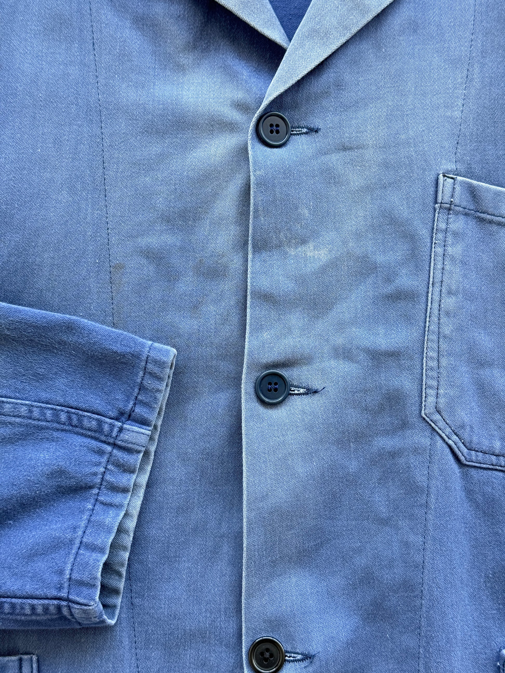 Faded Blue French Vintage Workwear Chore Jacket CH369 - XL