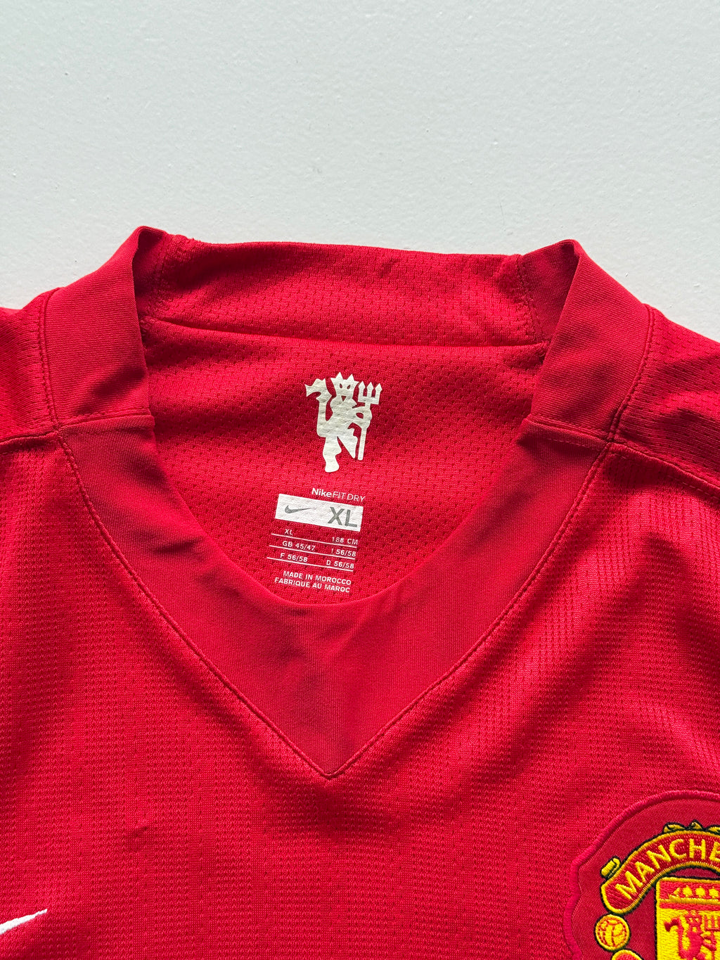 Nike Manchester United Tevez #32 07/08 Home Football Shirt - XL