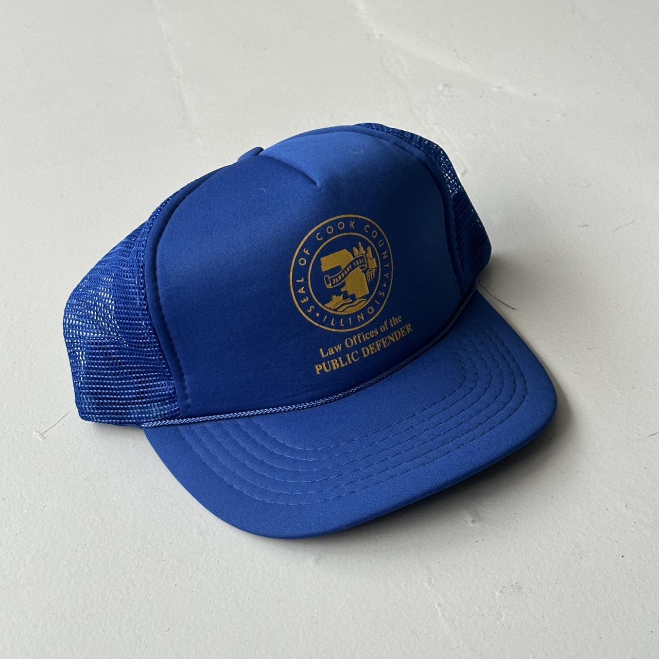 Blue Public Defender Vintage Foam and Mesh SnapBack Trucker Cap