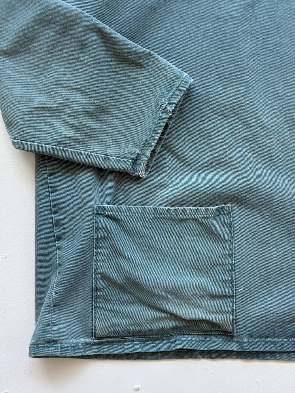 Newlyn Fisherman's Smocks Faded Green Vintage Fisherman Smock - XL