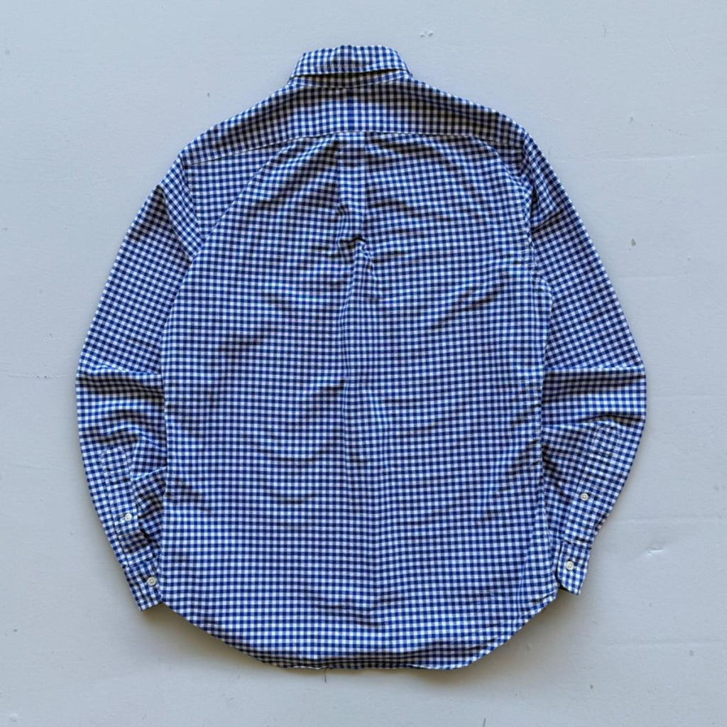 Blue / White Chequered Ralph Lauren 00's Oxford Shirt - Medium
