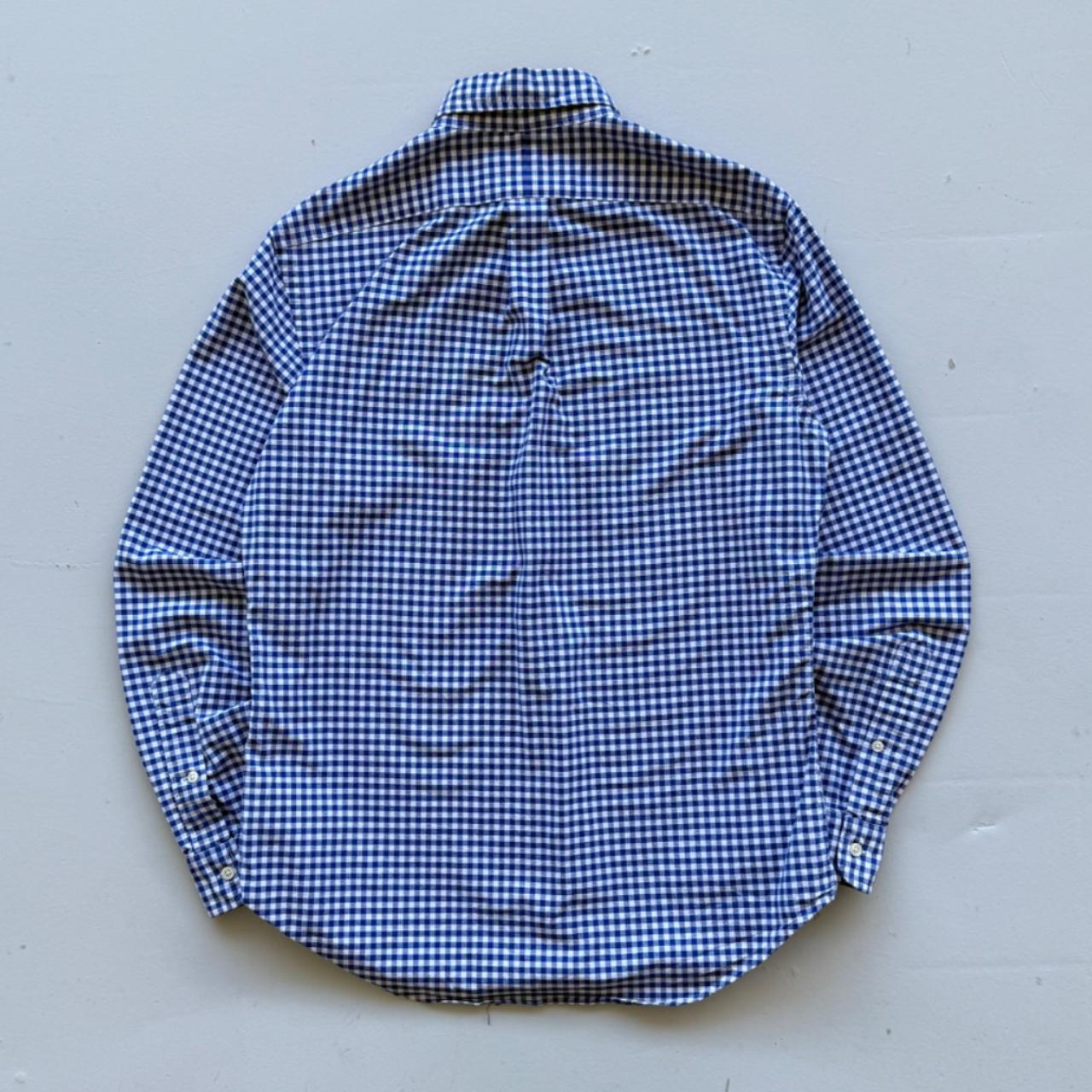 Blue / White Chequered Ralph Lauren 00's Oxford Shirt - Medium