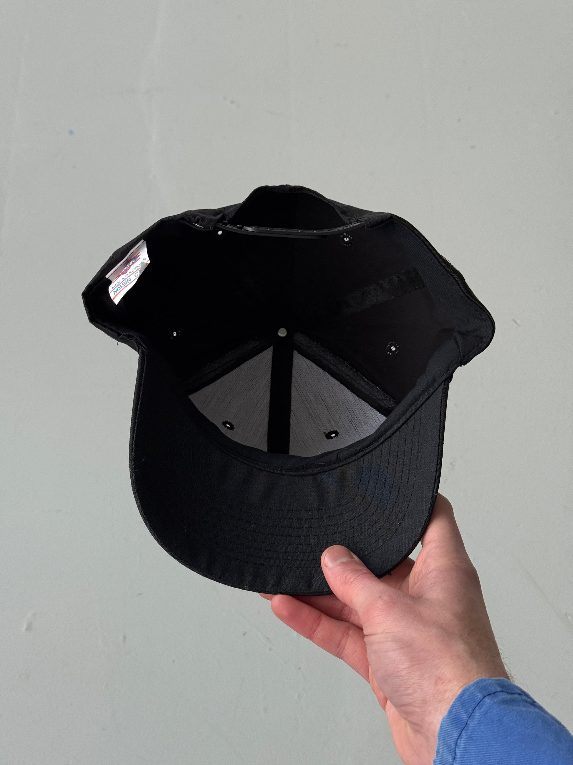 Black News Station Vintage Cotton SnapBack Trucker Cap