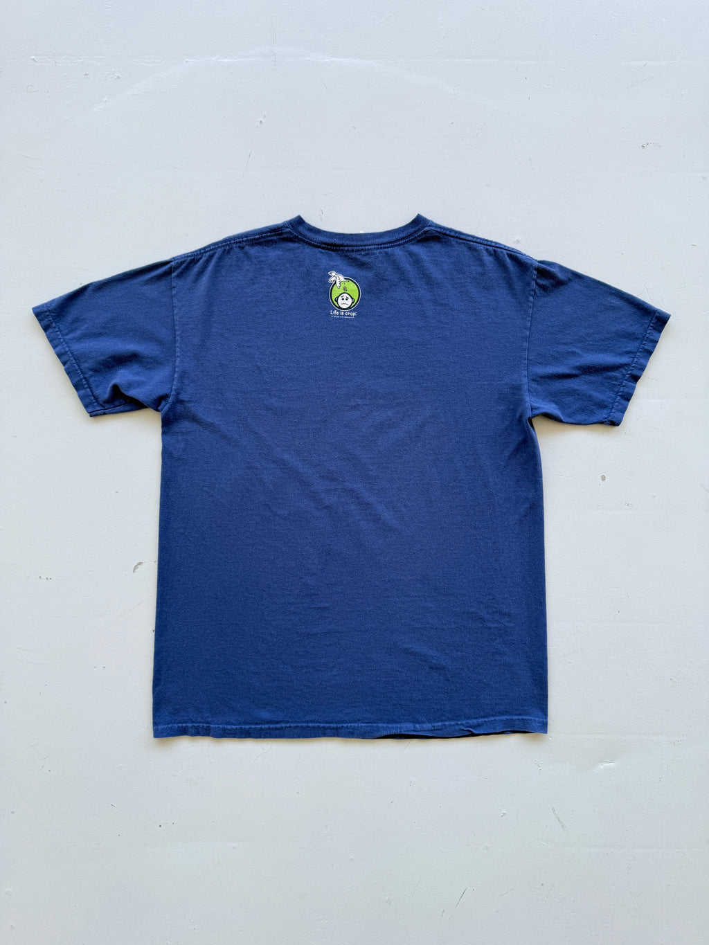 Blue Life is Crap 00's Vintage Slogan Funny Graphic T-Shirt - Medium
