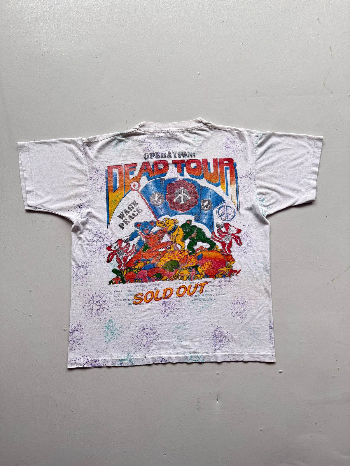 White Grateful Dead Without A Net Operation Dead Tour 90's Vintage T-shirt - XL
