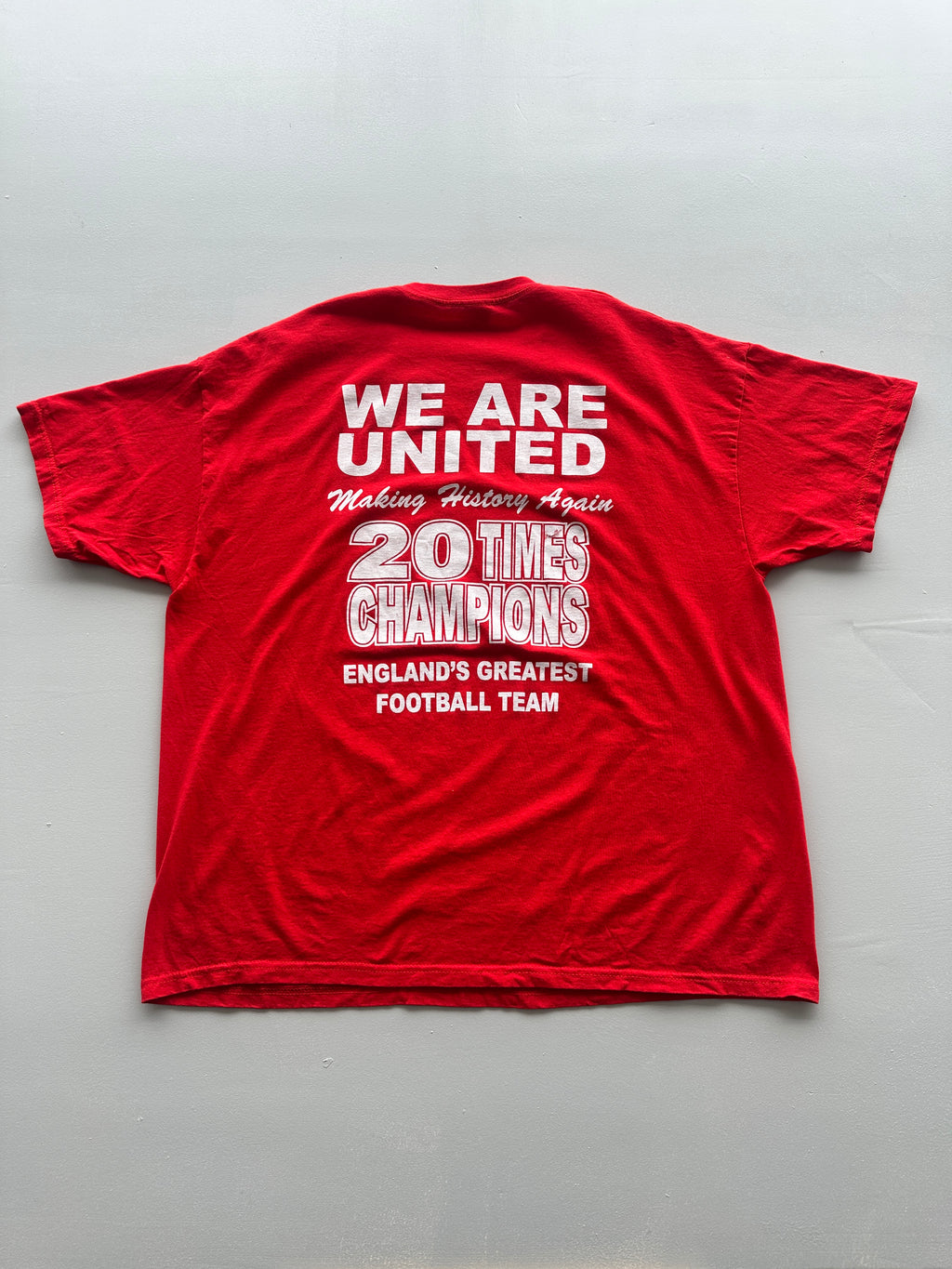 Man United 20 Times Champions 2013 Vintage T-Shirt - XL
