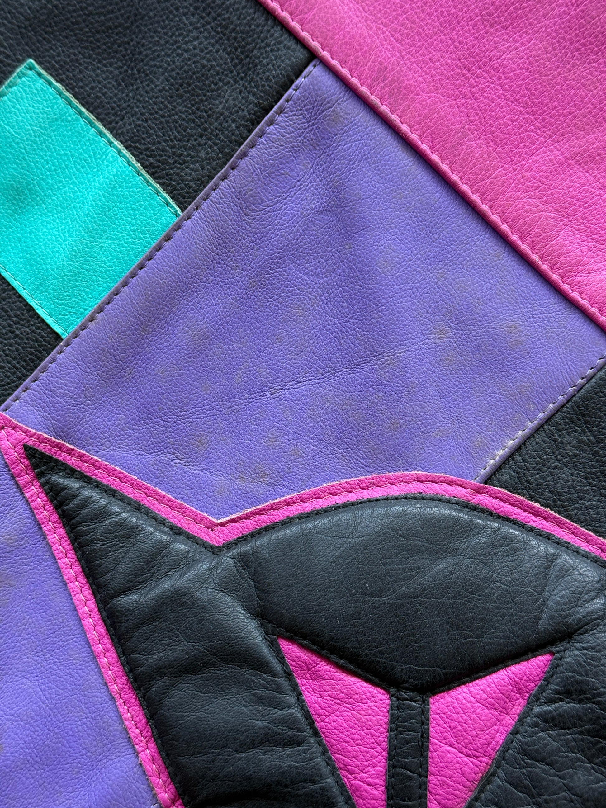 Dainese Black Leather Vintage 90's Biker Jacket - Small