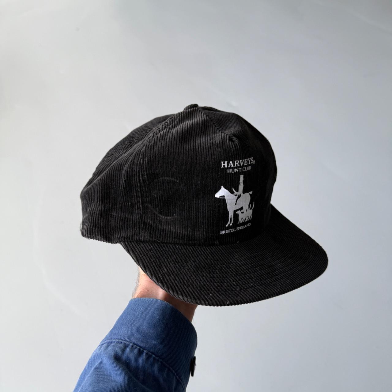 Black Harveys Hunt Club Vintage Cord SnapBack Trucker Cap