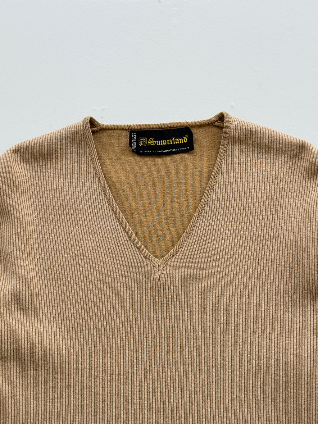 Sumerland British Isles Made in Jersey 70's Vintage Wool Knit Jumper - Small/Med