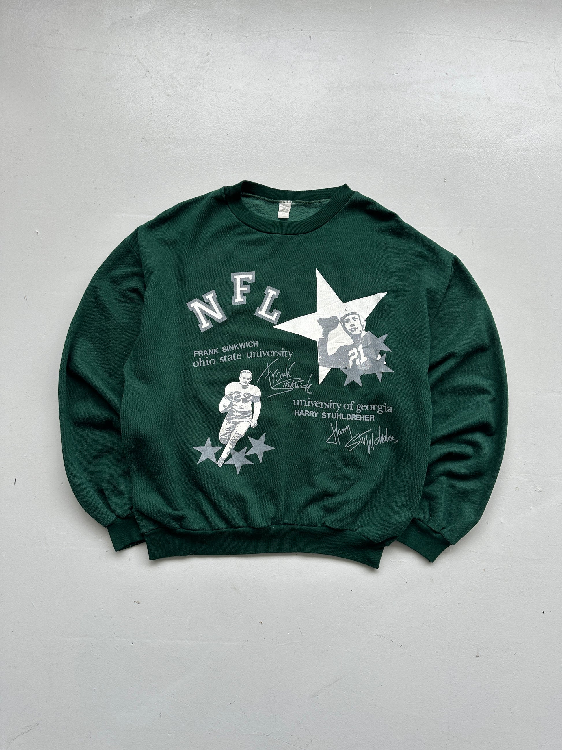 Green NFL 90's Vintage Graphic Sweatshirt Jumper - Large