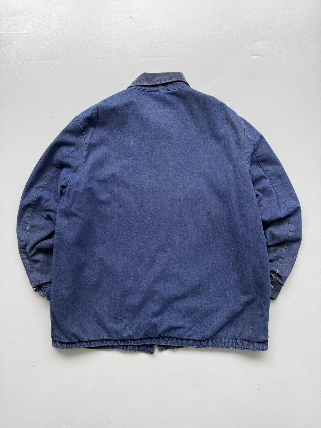 Blue Flannel Lined Denim 70's Vintage Chore Jacket - 2XL