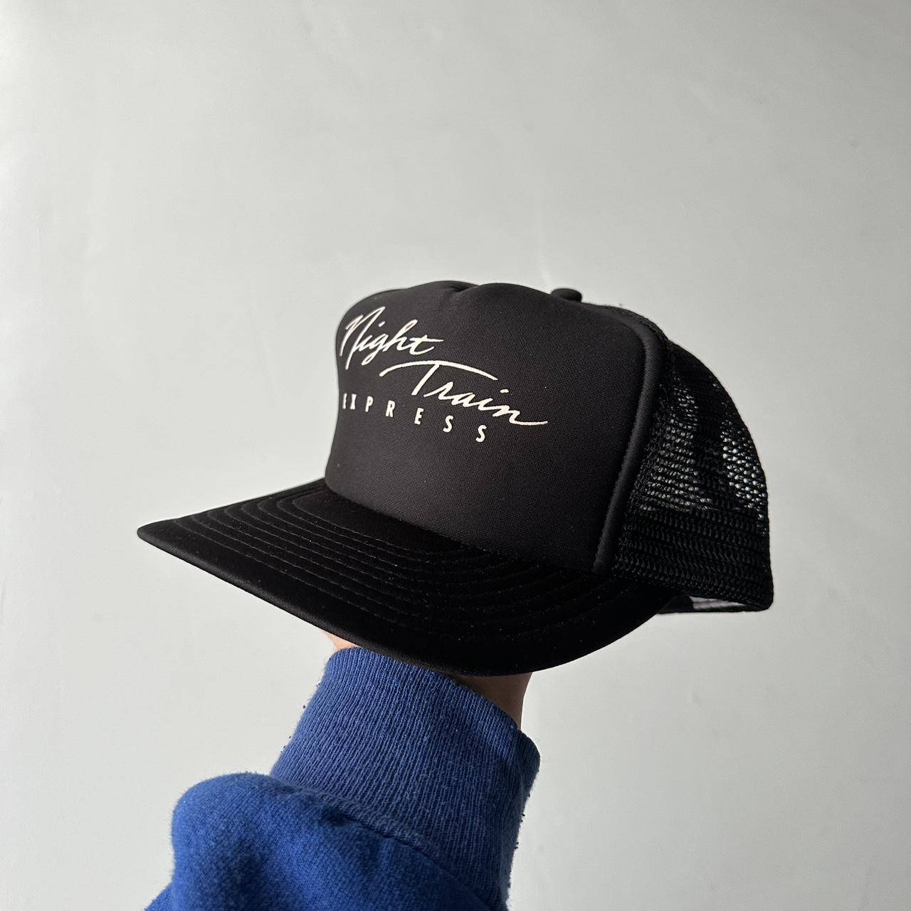 Black Night Train Express Vintage Foam and Mesh SnapBack Trucker Cap