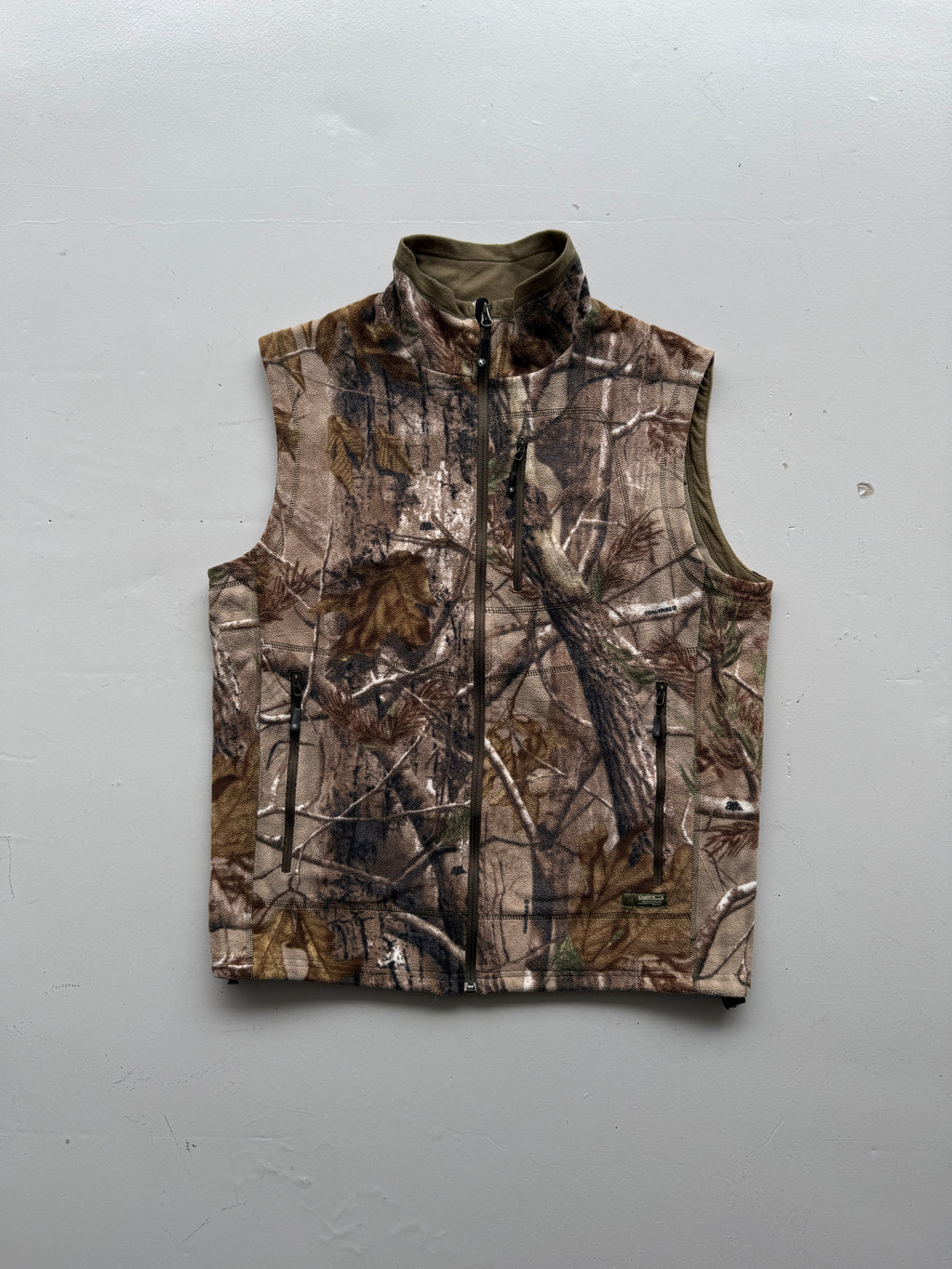 Real Tree Camo Vintage 90's Fleece Vest - Medium