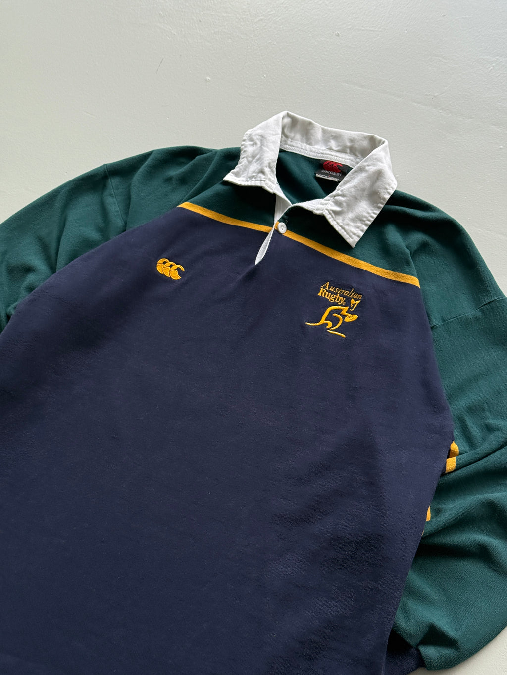 Navy Blue Australian Rugby 00's Vintage Training Jersey Polo - XL