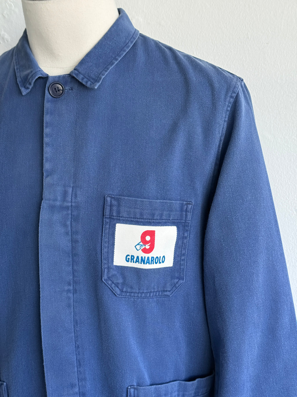 Blue Granarolo 70's Vintage Italian Workwear Chore Jacket CH496 - Small