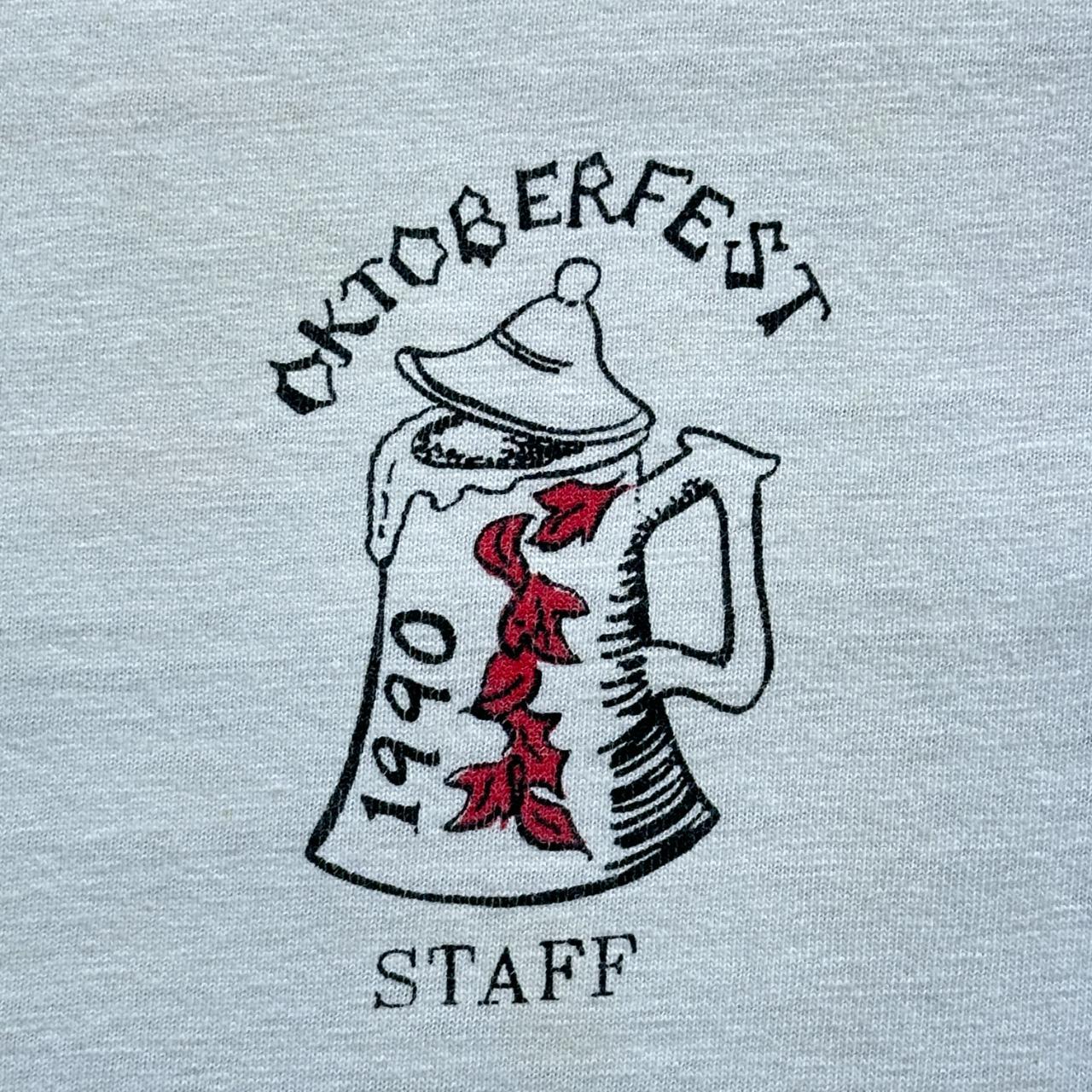 White Oktoberfest Vintage 90's T-shirt - XL