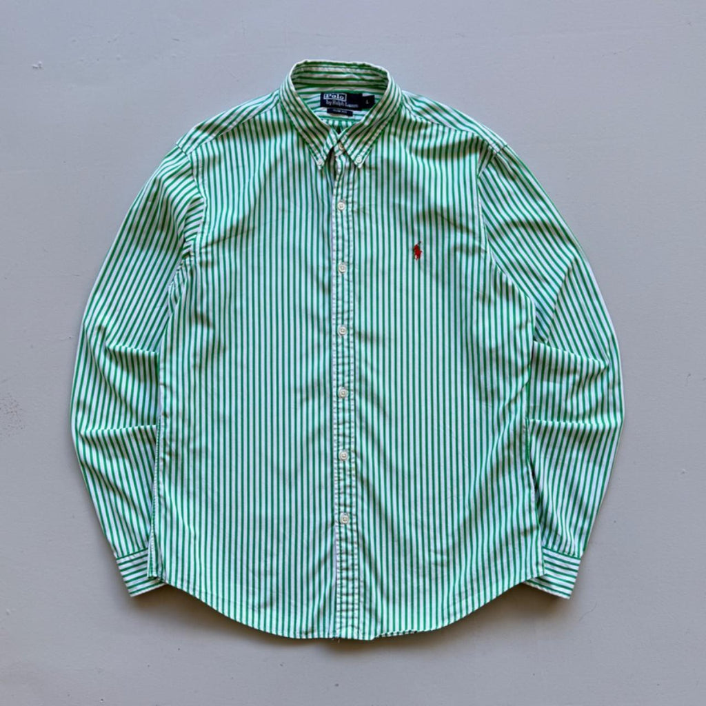 Green /White Ralph Lauren 90's Oxford Shirt - Large