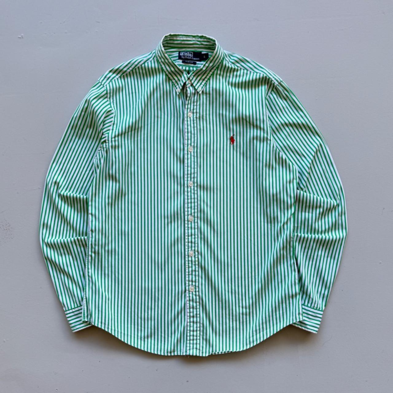 Green /White Ralph Lauren 90's Oxford Shirt - Large