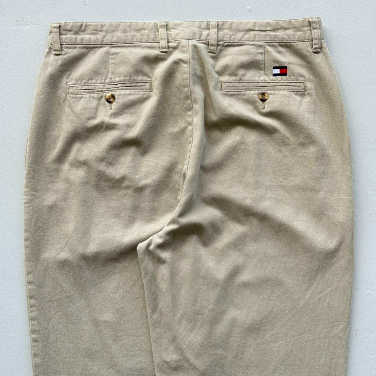 Tommy Hilfiger Cream Wide Leg 90's Vintage Chino Trousers - 36” x 27”