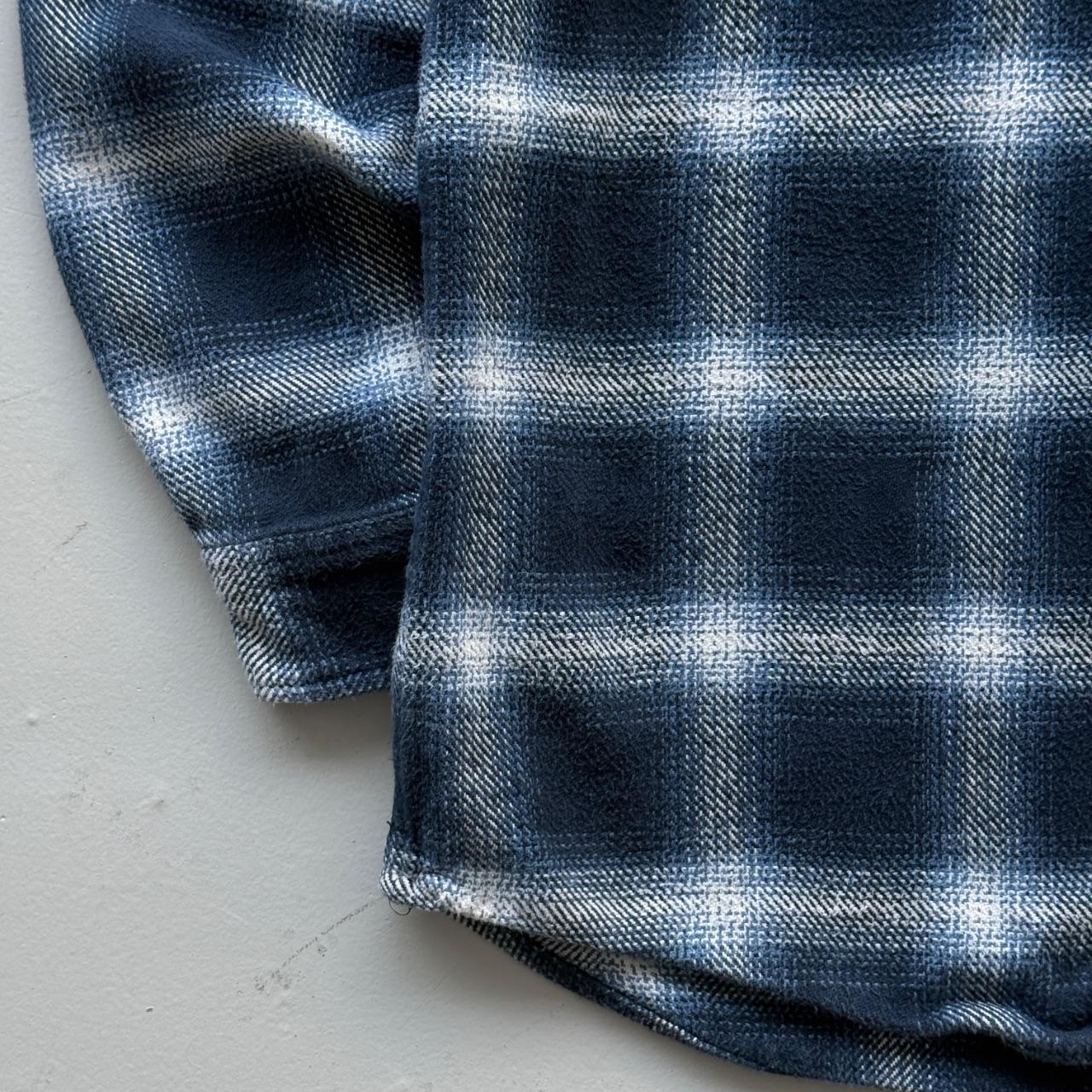 Blue Plaid Field and Stream 90’s Vintage Flannel Shirt - Medium