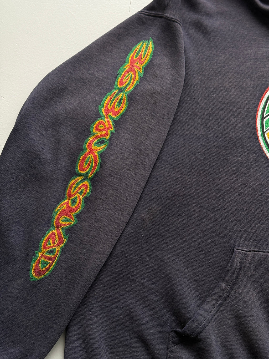 Big Bang Faded Graphic 90's Vintage Hoodie - XL