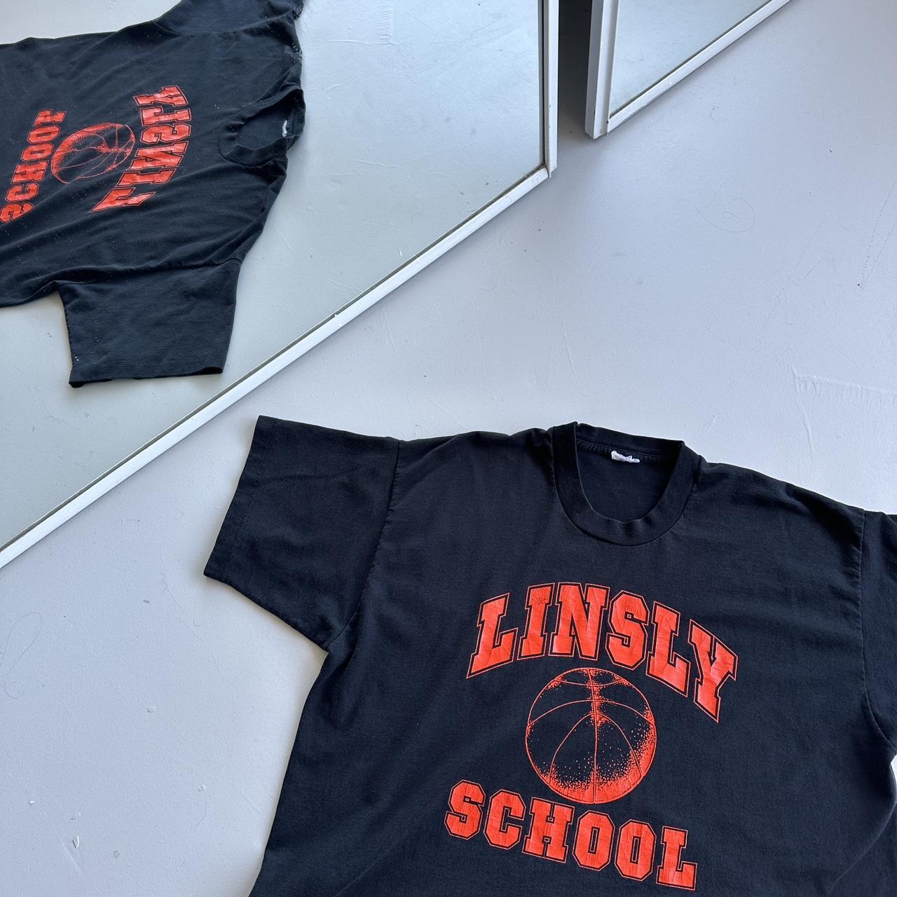 Linsly School Basketball Black 90s Vintage T-shirt - XL