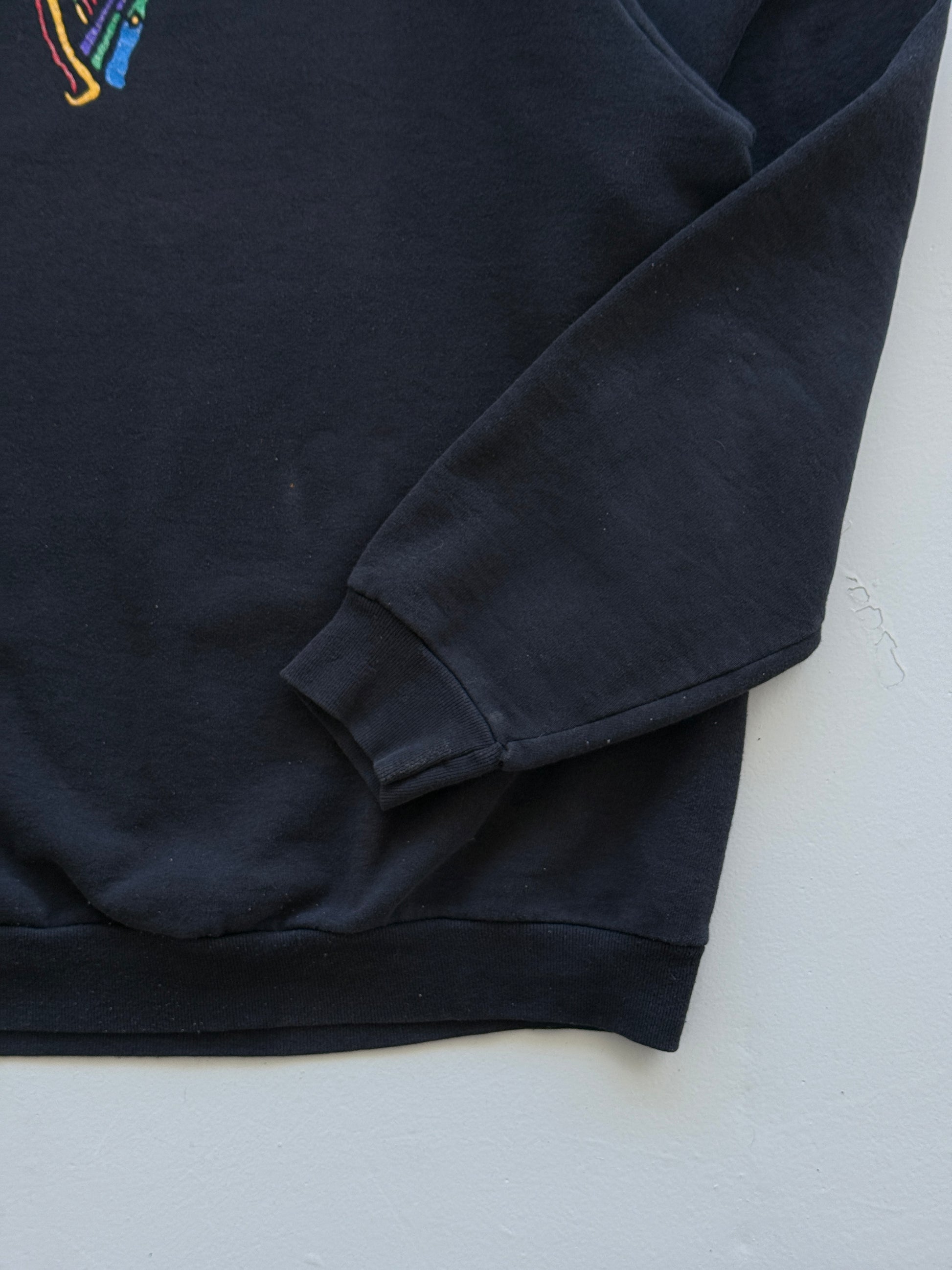 Black Ireland 90's Vintage Graphic Tourist Sweatshirt Jumper - Large