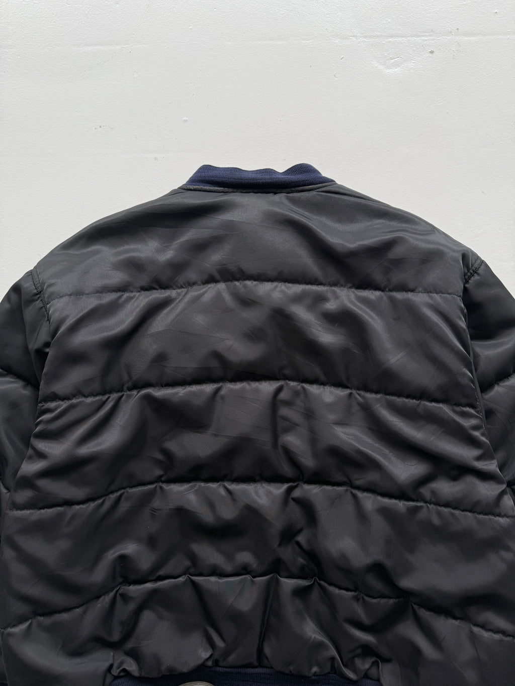 Black Street Life 90's Vintage Puffer Bomber Jacket - XL