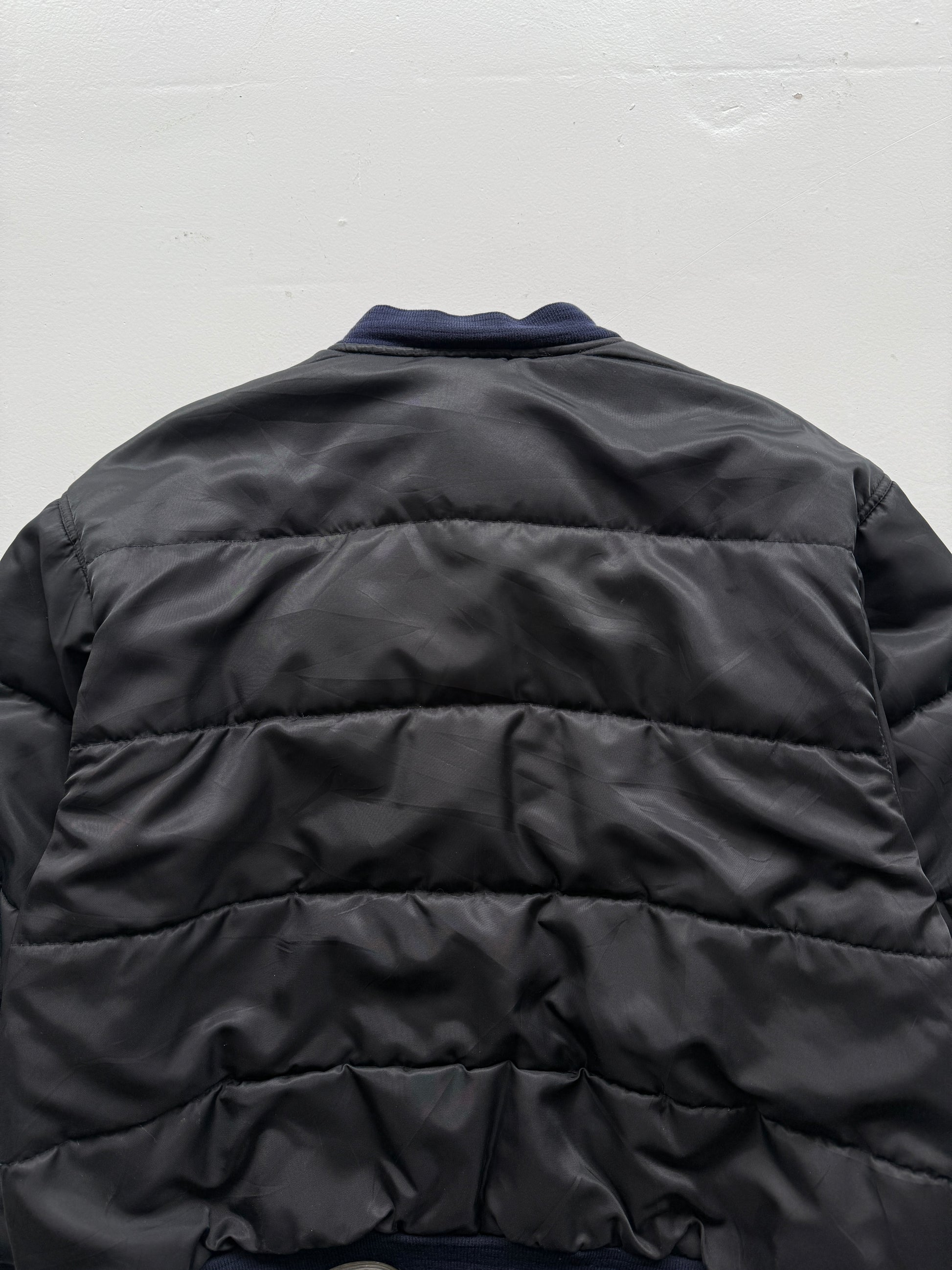 Black Street Life 90's Vintage Puffer Bomber Jacket - XL