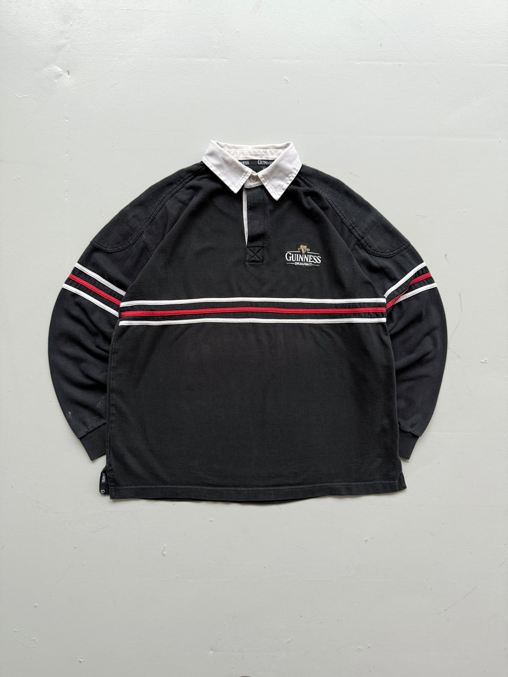Guinness Draught Vintage Long Sleeve Rugby Polo