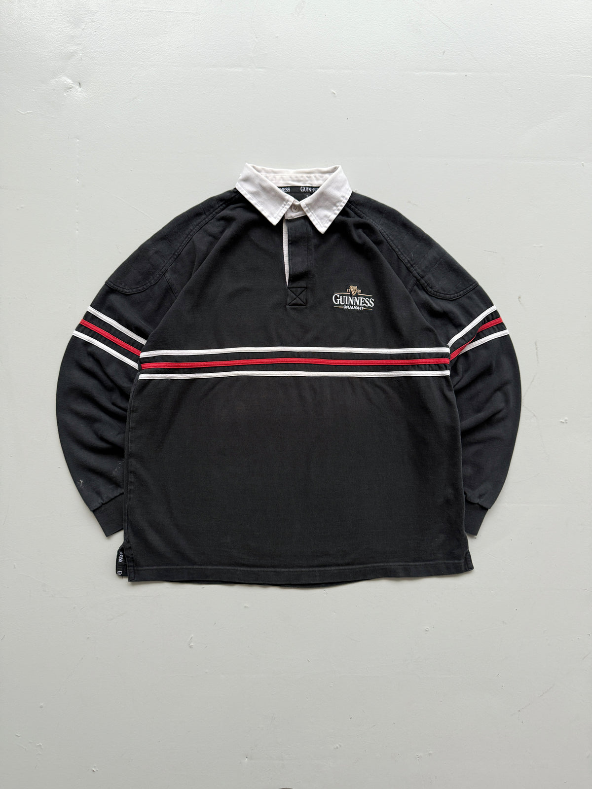 Guinness Draught Vintage Long Sleeve Rugby Polo